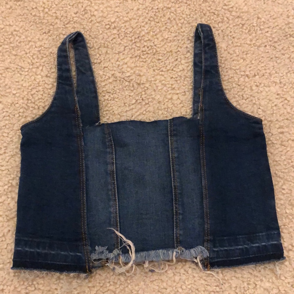 Zara jean crop top